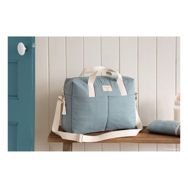 Sac à langer Gala en coton bio | Bleu