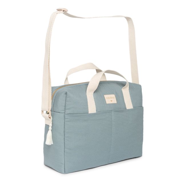 Bolso cambiador Gala en algodón orgánico | Azul