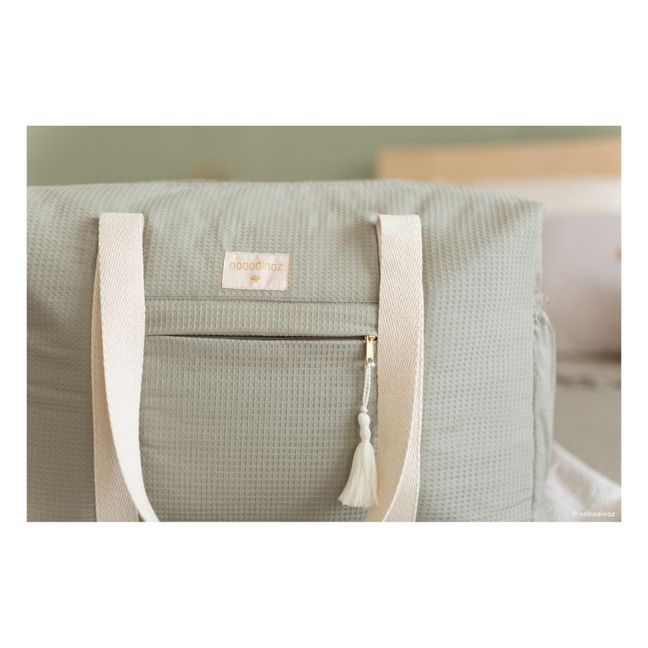 Bolso de maternidad Opéra en algodón orgánico | Salvia