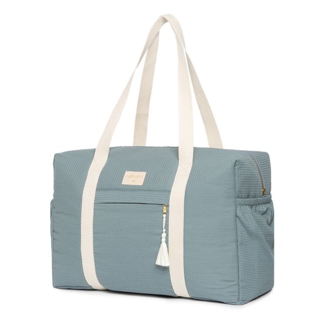 Bolso de maternidad Opéra en algodón orgánico | Azul