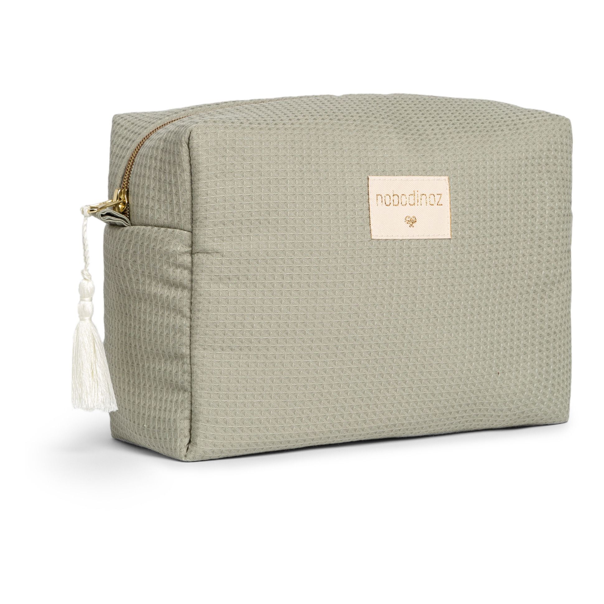 Nobodinoz - Trousse de toilette Diva en coton bio - Sauge