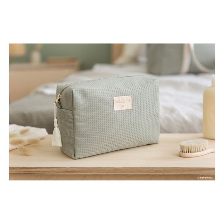 Kosmetiktasche Diva aus Bio-Baumwolle | Salbei- Produktbild Nr. 1