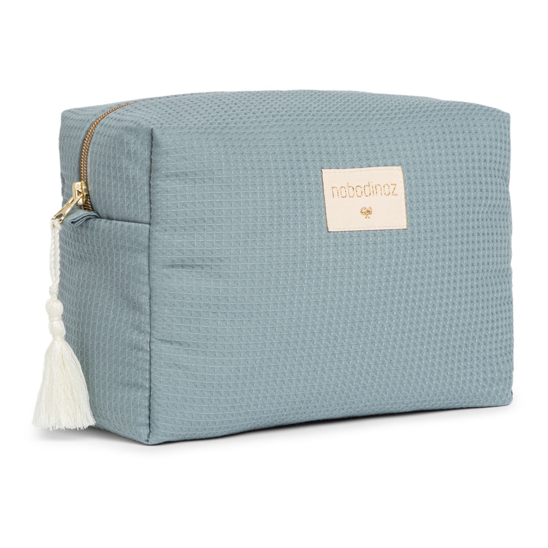 Nobodinoz - Trousse de toilette Diva en coton bio - Bleu