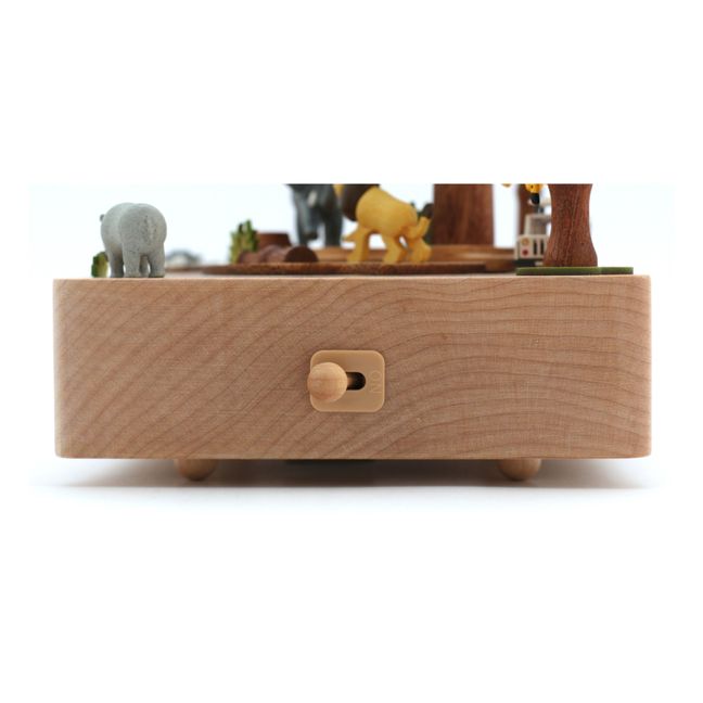 Caja de música de madera Safari