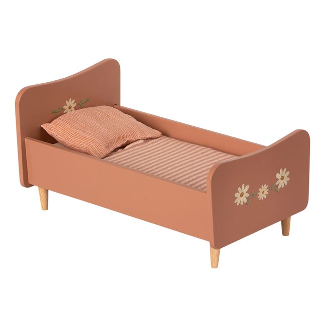 Mini-Bett aus Holz Rosa