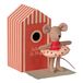 Kleine Mädchen-Maus mit ihrer Strandkabine- Miniatur produit n°0