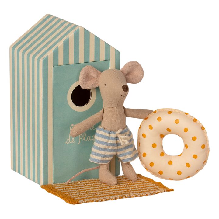 Ratón niño pequeño y su cabina de playa- Imagen del producto n°0