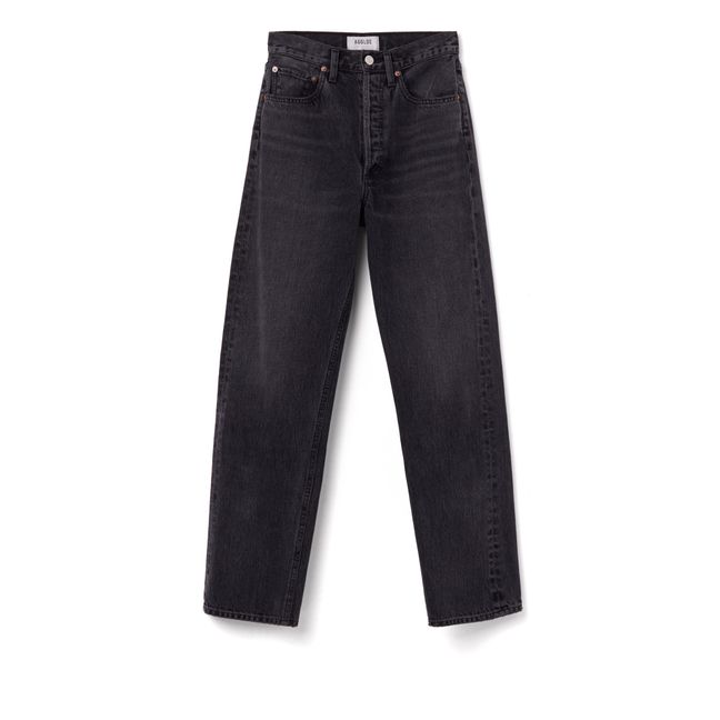 Pantalón vaquero de algodón orgánico Pinch Waist 90's  | Black Tea