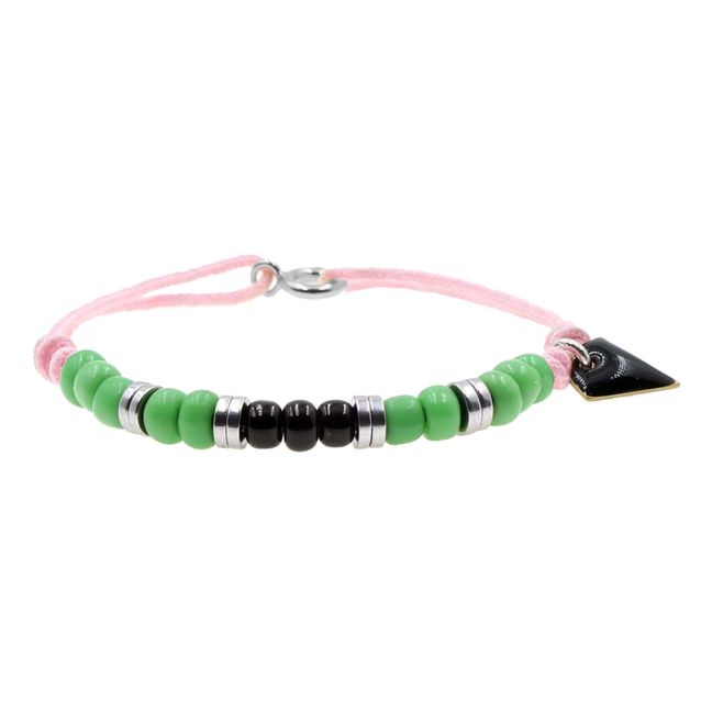 Bracelet Puka Perle de Verre Vert