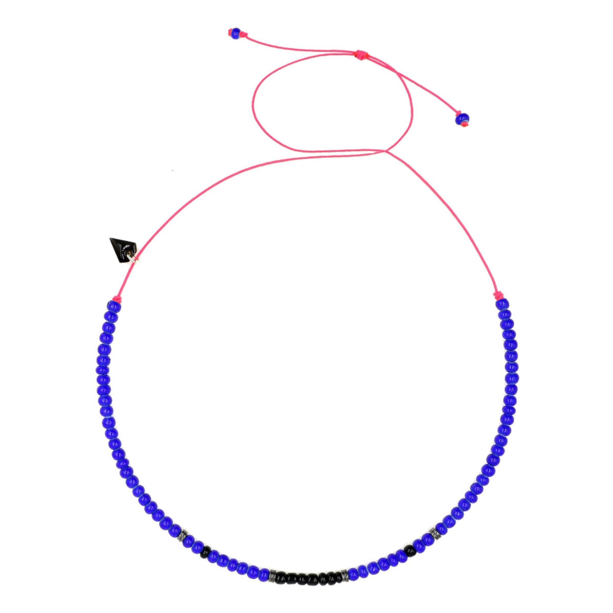 Mon Precieux Gem - Collier Puka Perle de Verre - Fille - Bleu