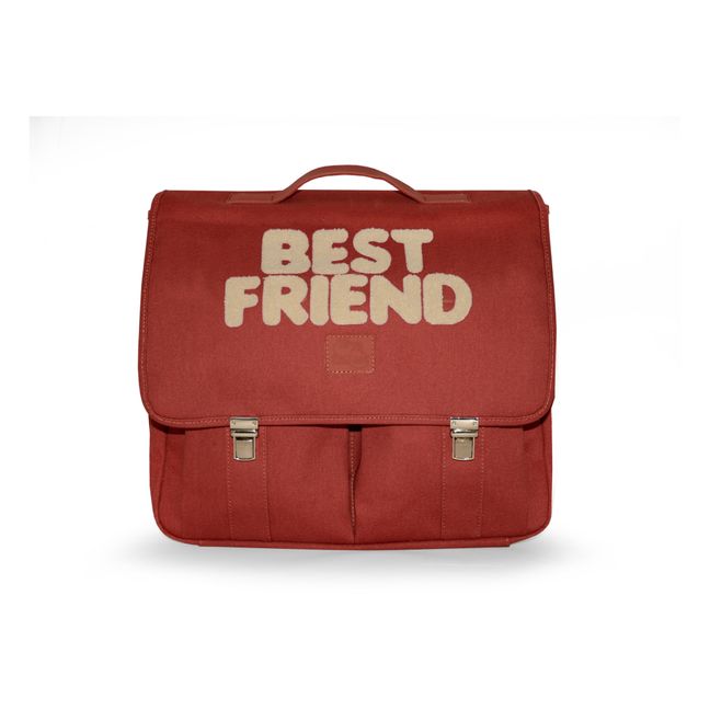 Best Friend Large School Bag Brick red