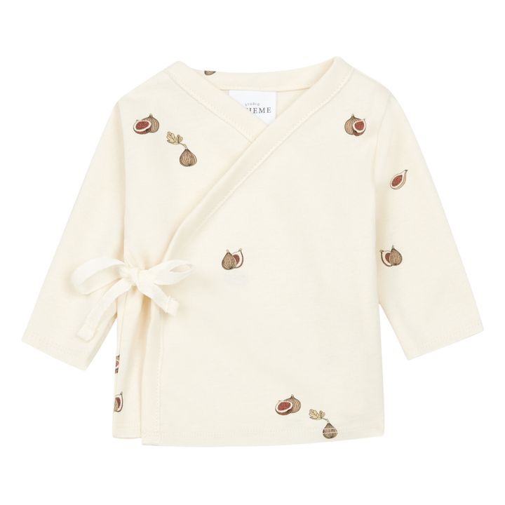 Organic Cotton Newborn Kimono Ecru Studio Bohème Fashion Baby