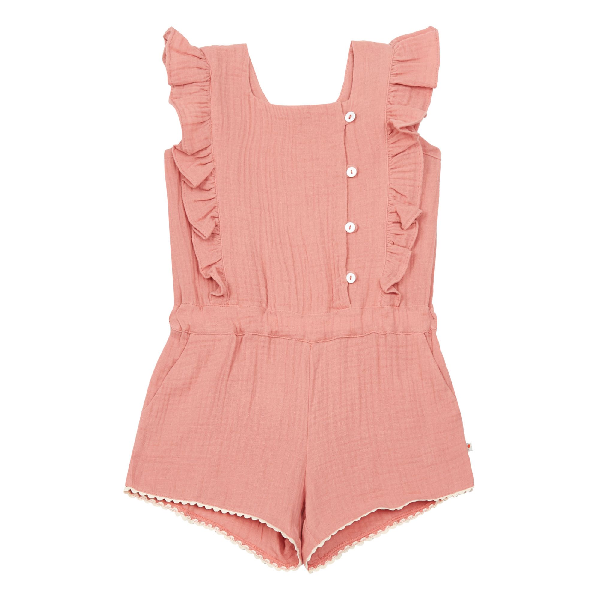 Petite Lucette - Exclusivité Petite Lucette x Smallable – Combishort Gaze Coton Bio Agapanthe - Fi