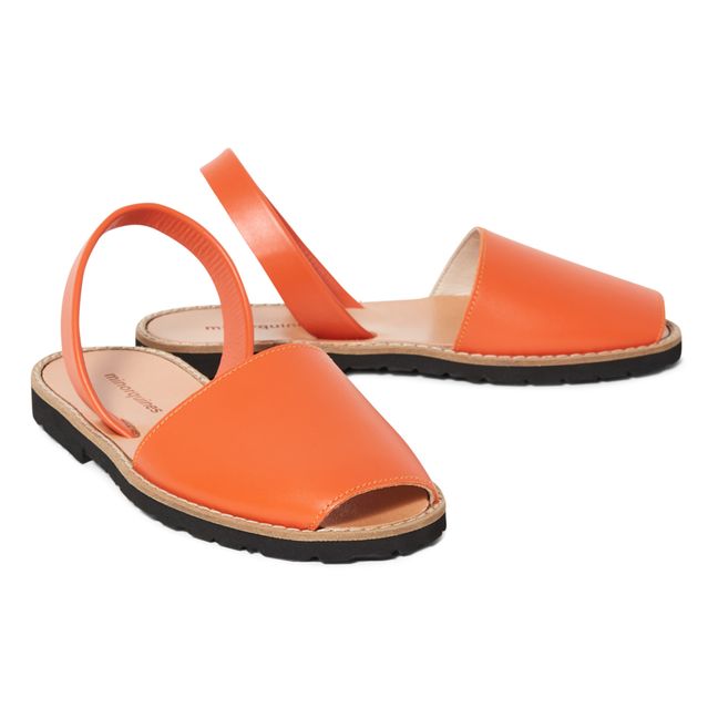 Avarca Leather Sandals - Adult Collection Orange