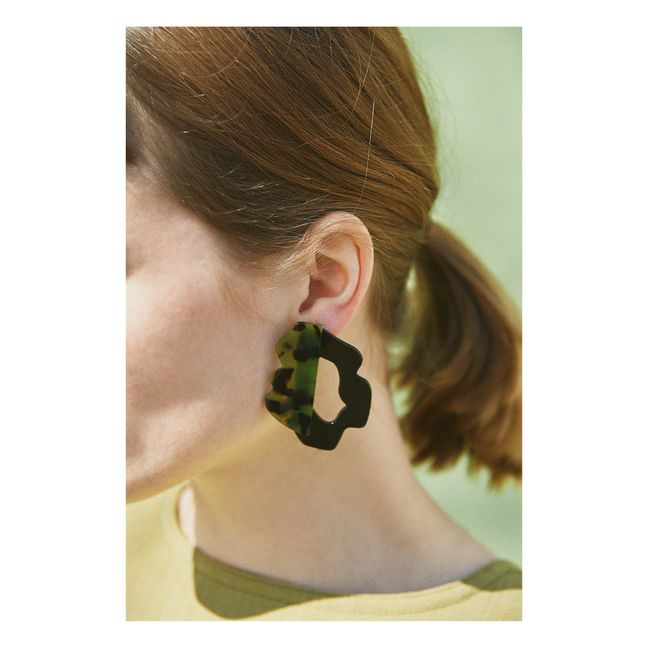 Cyprès Earrings  | Dark green
