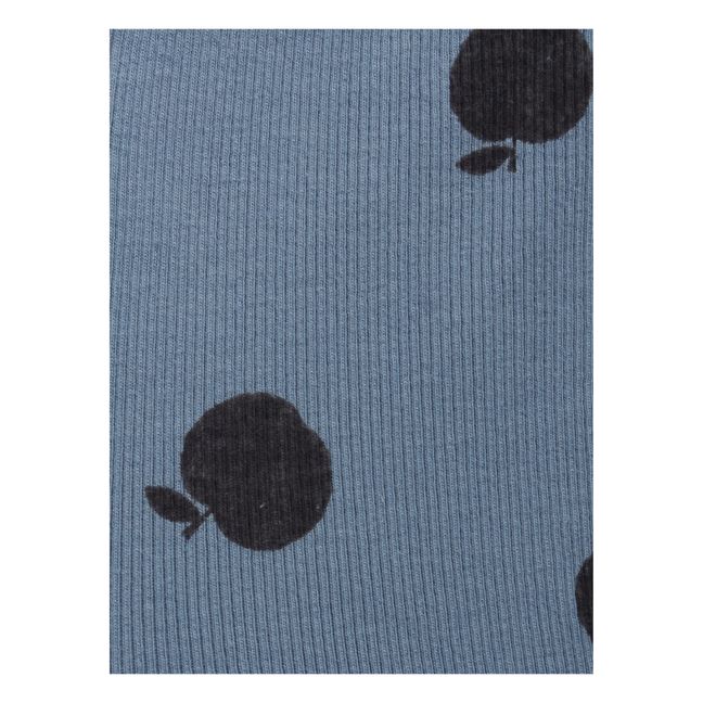 Legging Coton Bio Pommes - Collection Iconic  | Bleu