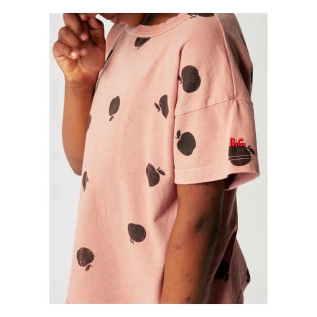 Camiseta algodón orgánico Manzanas - Colección Iconic  | Albaricoque