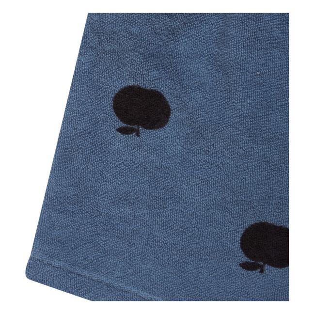 Organic Cotton Terry Cloth Apple Shorts - Iconic Collection  | Blue