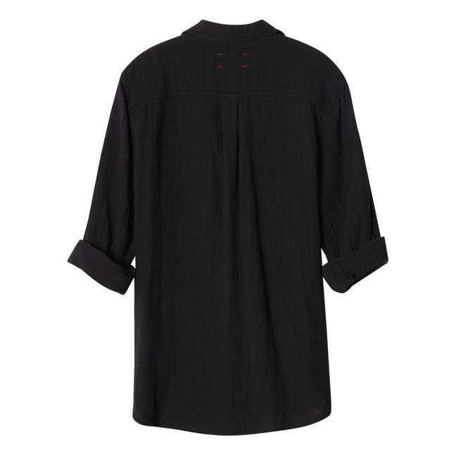 Cotton Muslin Scout Shirt Black