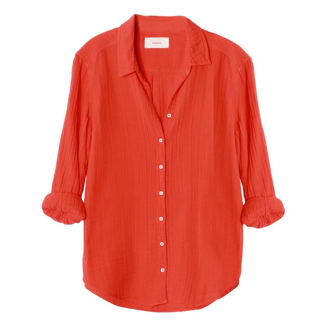 Camicia Scout garza di cotone Rosso