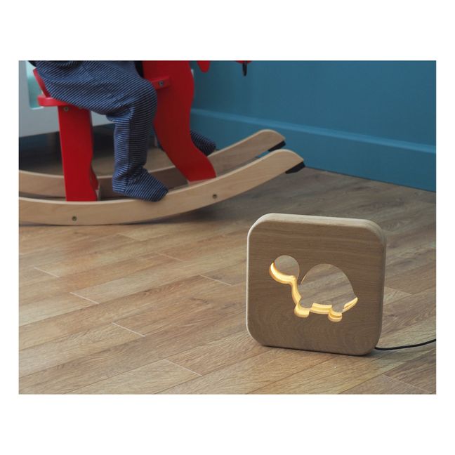 Solid Oak Turtle Night Light