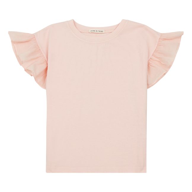 Frill T-shirt  Pale pink