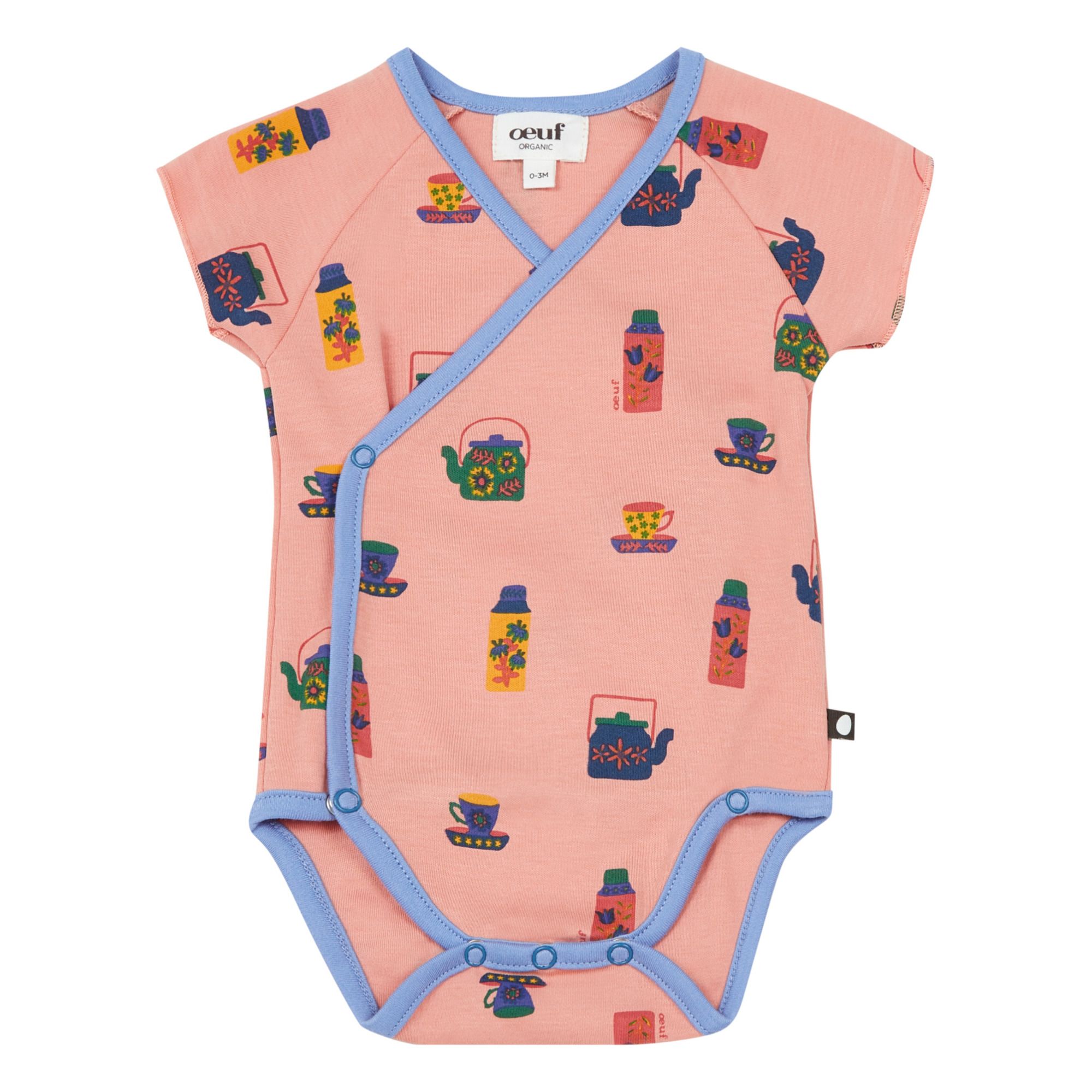 Oeuf NYC - Body Croisé Thé Coton Pima Bio - Fille - Rose