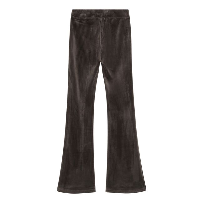 Frances Velvet Flared Trousers  Taupe brown