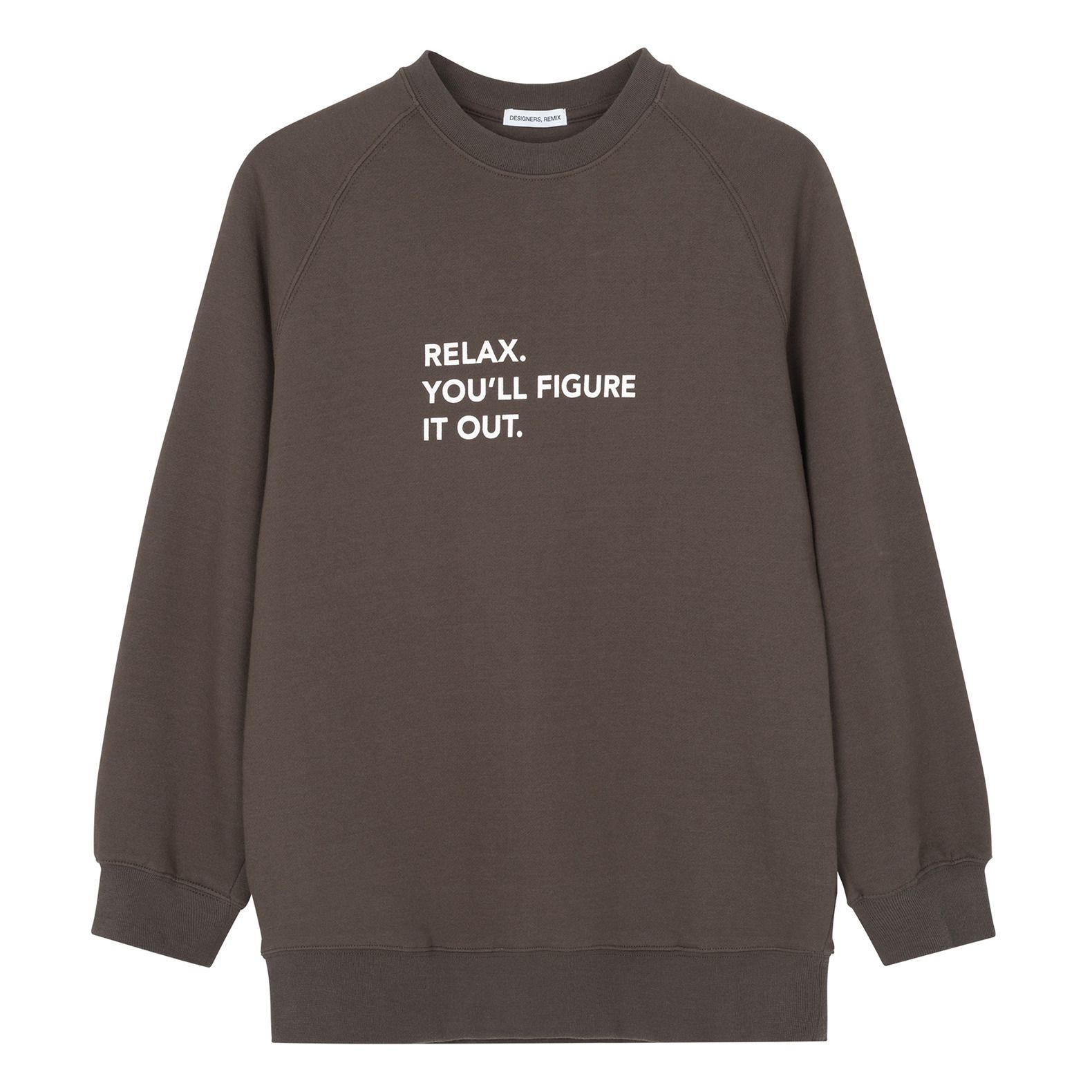 Designers Remix Girls - Sweat Willie Coton Recyclé - Fille - Taupe