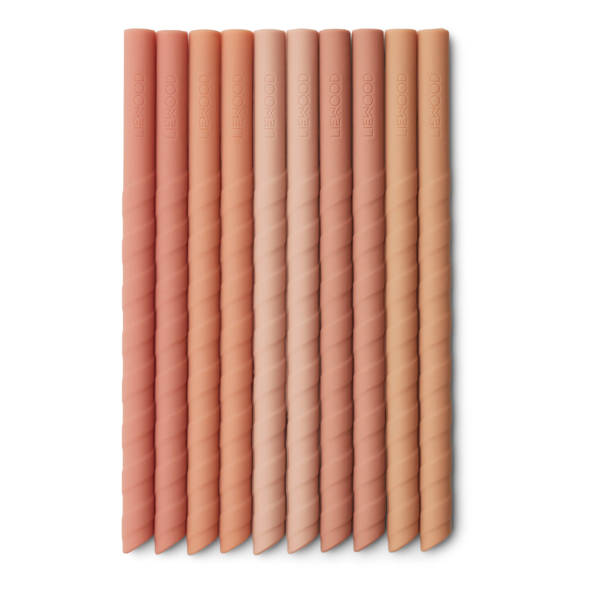 Liewood - Pailles Timoti en silicone - Set de 10 - Rose