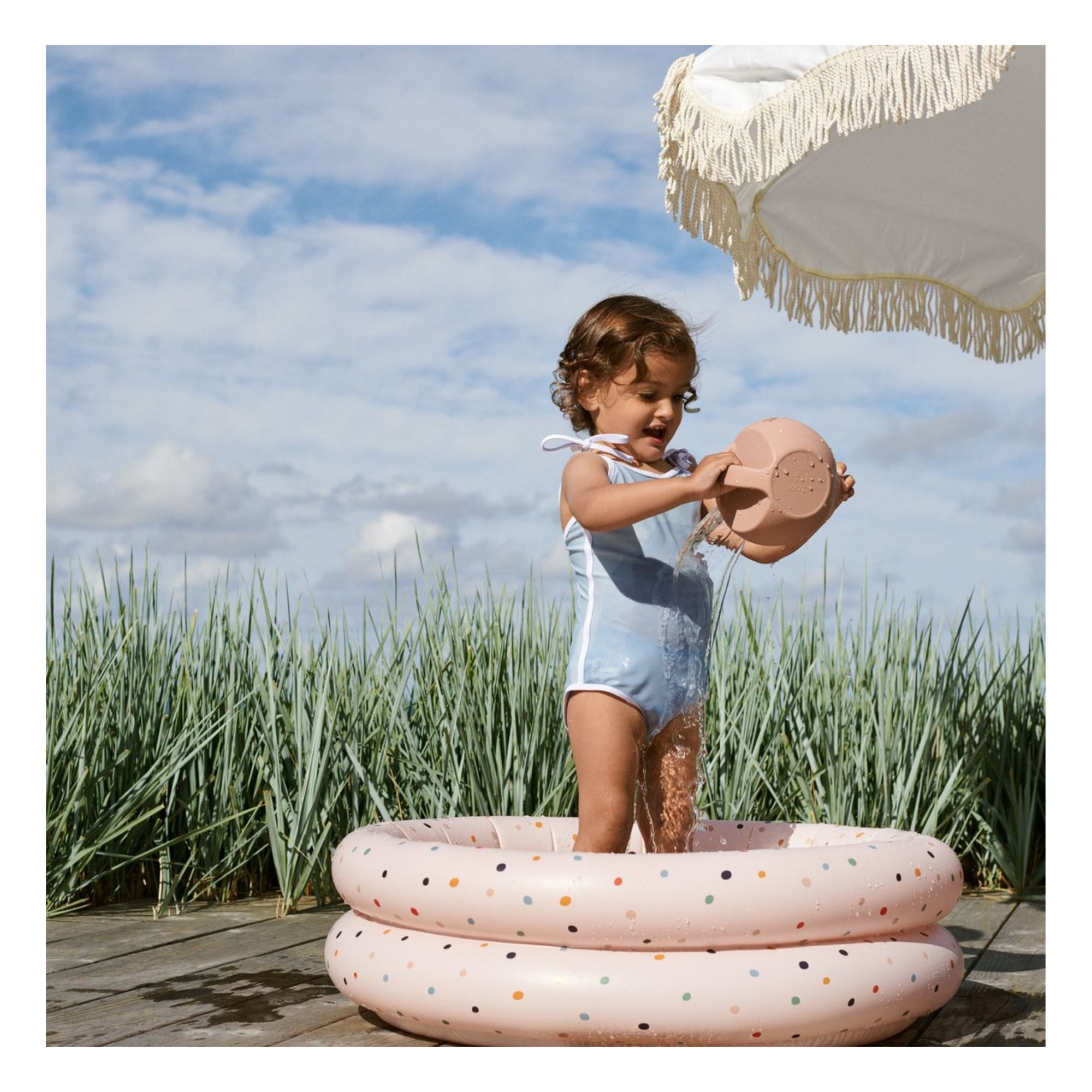 Petite piscine gonflable bébé Kid Pool Flower - La Boutique Desjoyaux