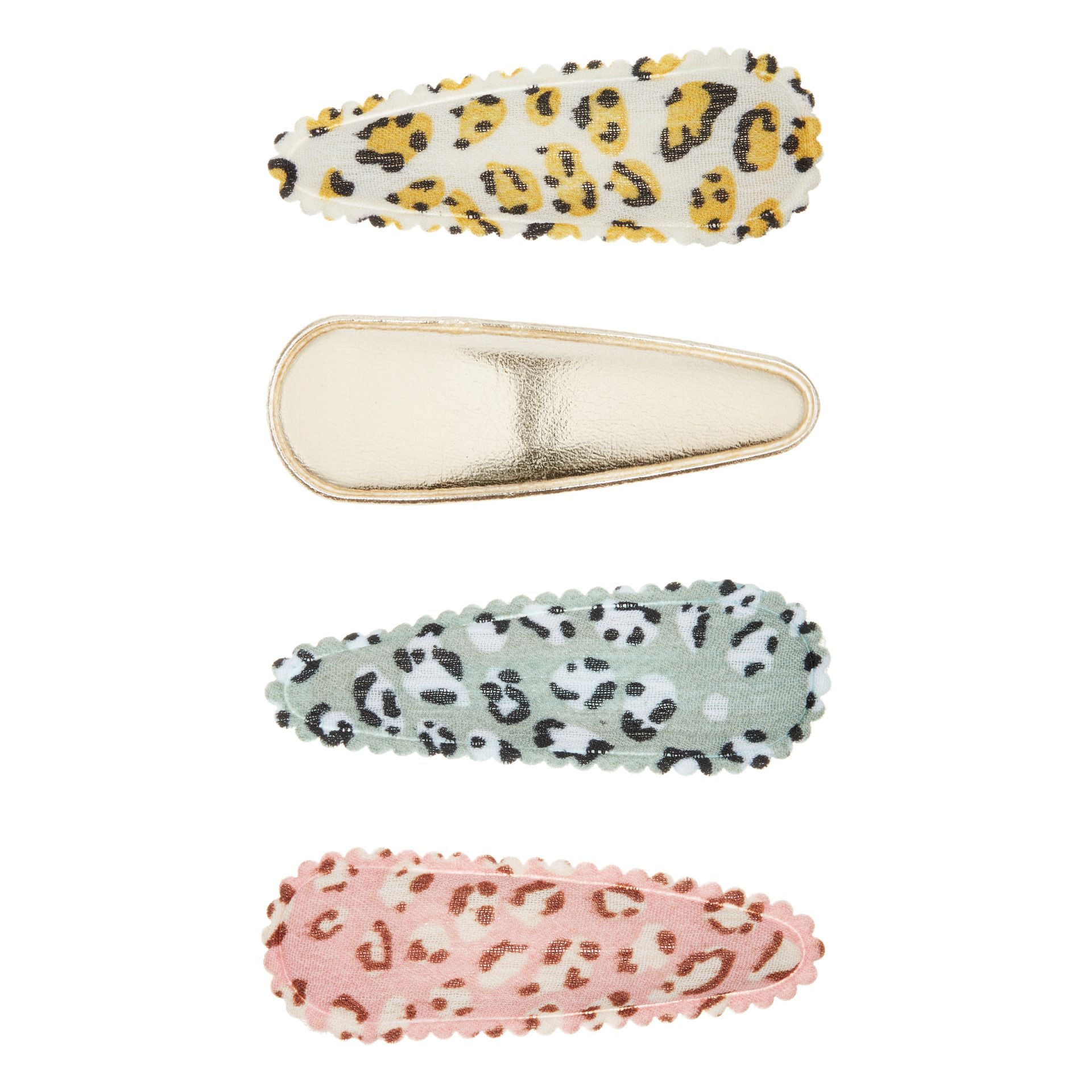 Mimi & Lula - Lot 4 Barrettes Léopards Jungle - Fille - Ecru