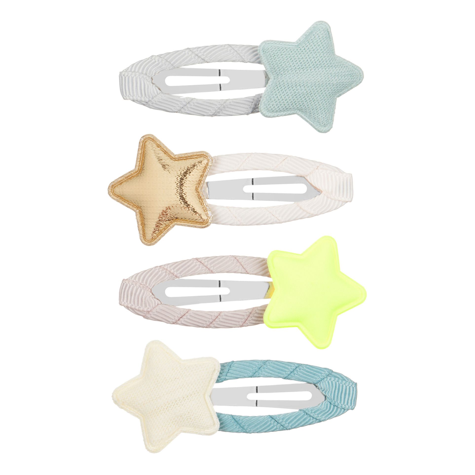 Mimi & Lula - Lot 4 Barrettes Etoiles Tokyo - Fille - Argenté