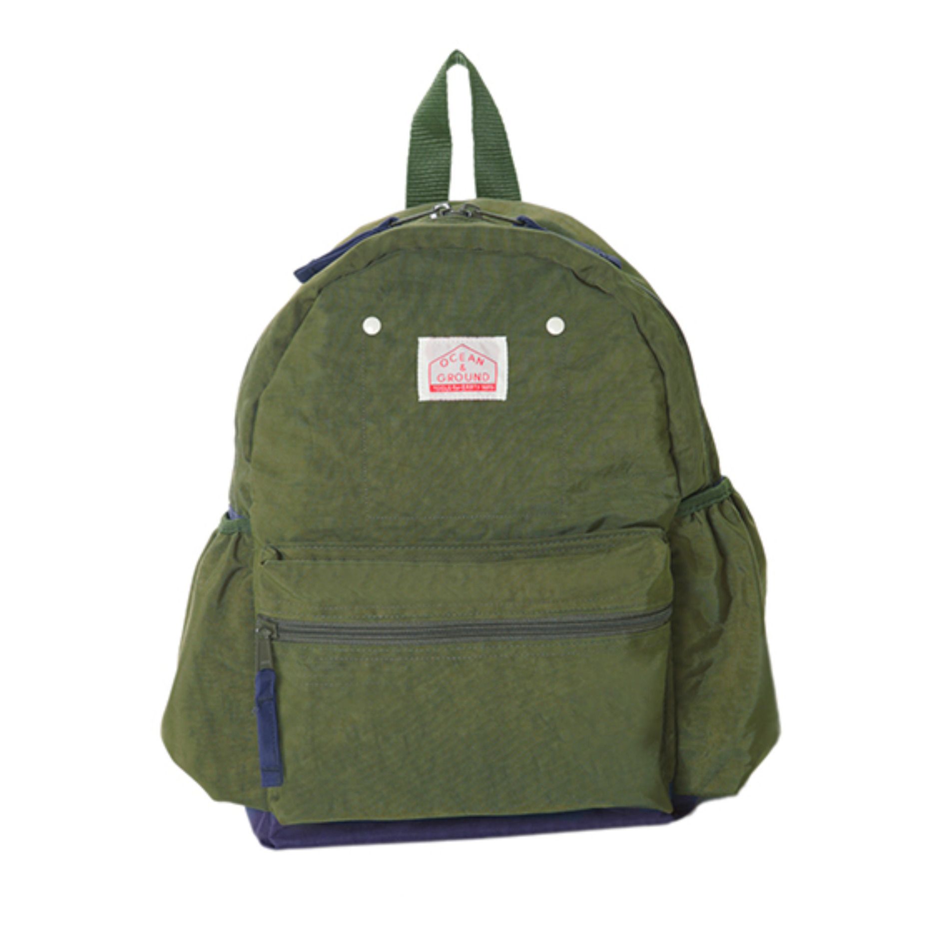 small khaki backpack