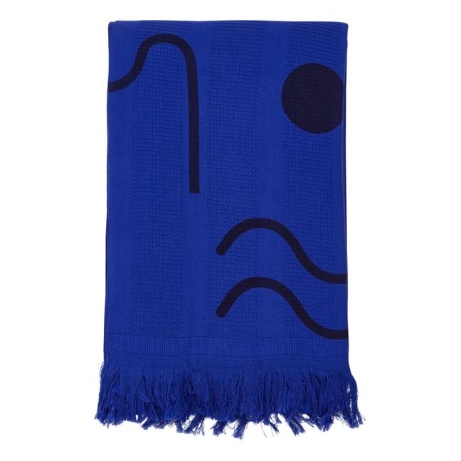 Dune 1-Person Fouta Towel - 100 x 200cm Indigo blue