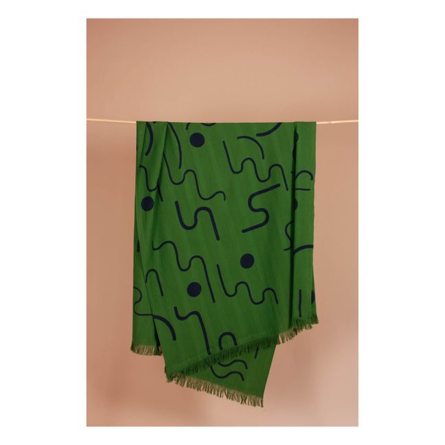 Dune 1-Person Fouta Towel - 100 x 200cm Dark green