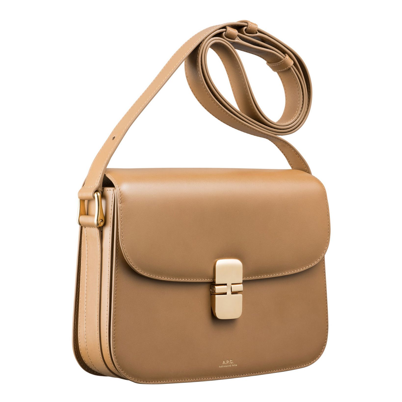 A.p.c. Bag Grace Small In Smooth Leather In Tortora
