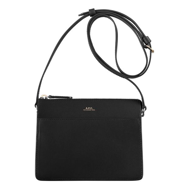 Ella leather handbag APC Black in Leather - 22150206