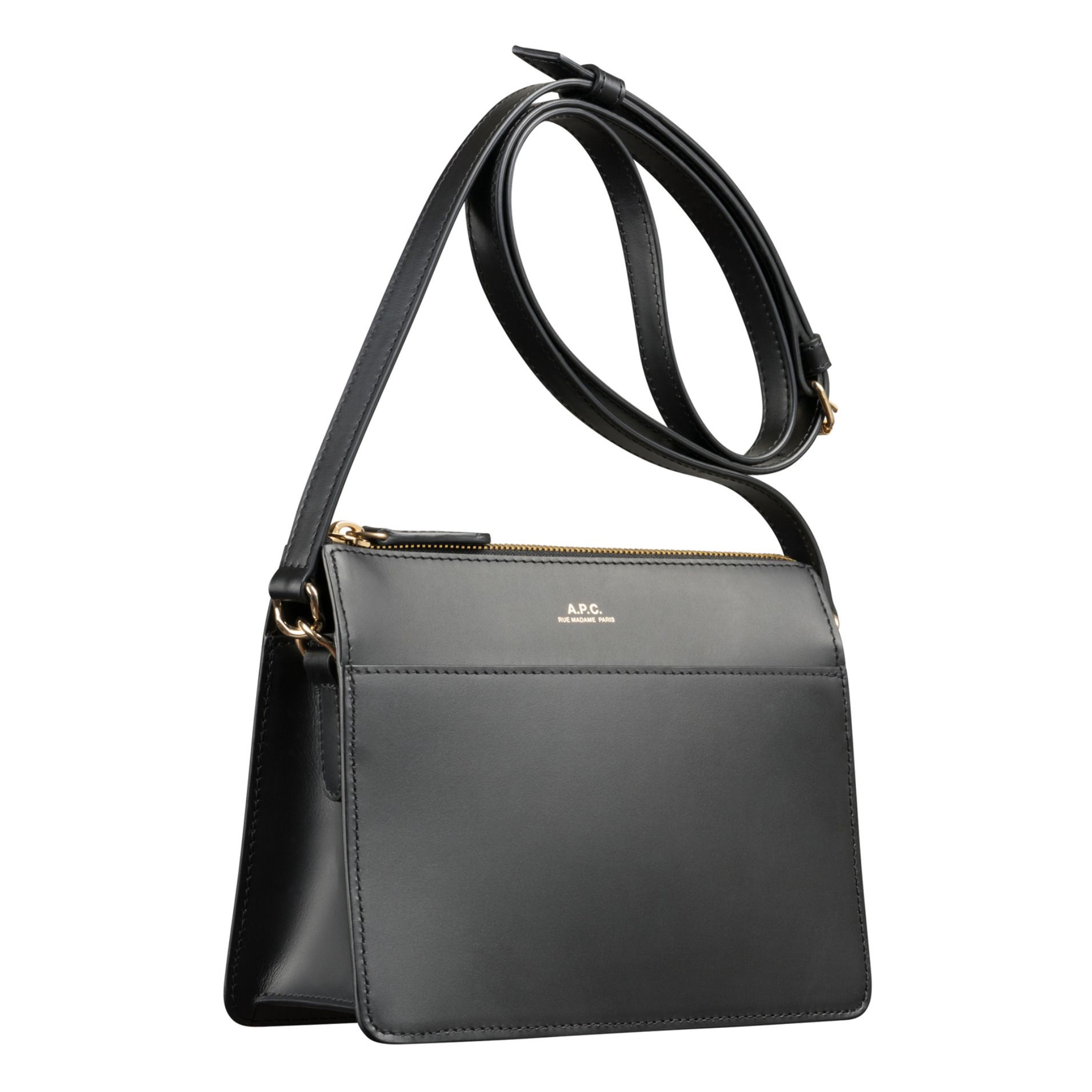 Ella leather crossbody bag APC Black in Leather - 31368827