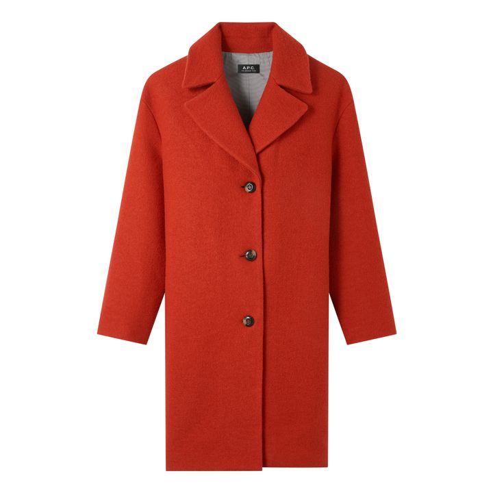 manteau rouge brique