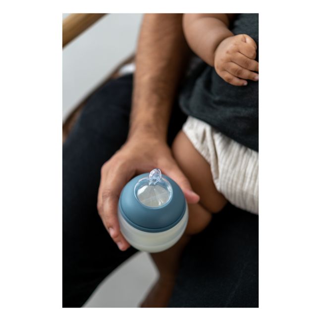 Babyflasche aus Silikon | Graublau