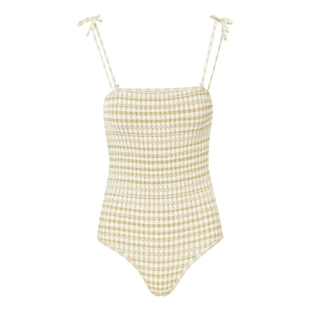 Yellow gingham one piece swimsuit Clearance