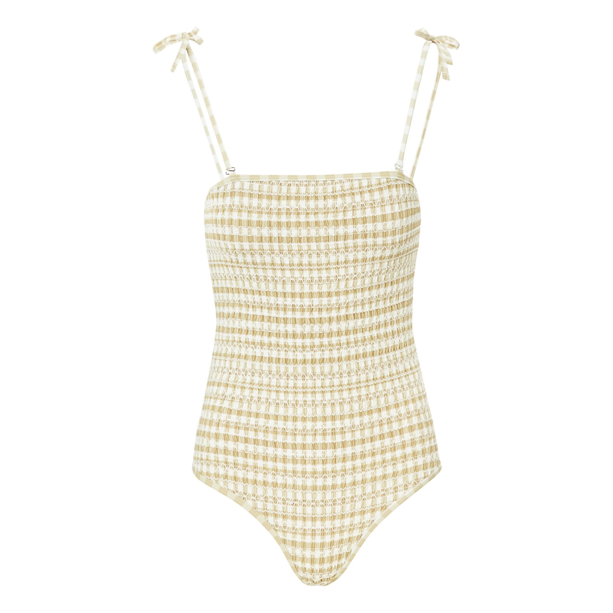 Gingham One Piece Swimsuit - Women's Collection - Pale yellow Rylee ...