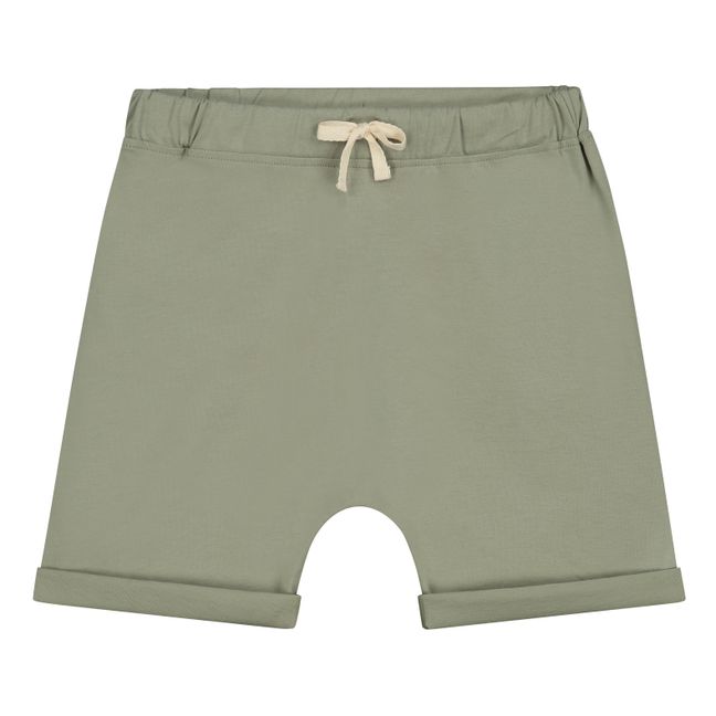 Shorts algodón orgánico Gray Label x Smallable Verde Kaki