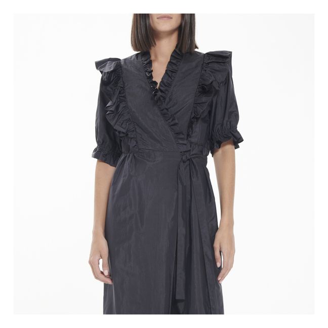Vestido Tender Tafetán de Seda | Negro