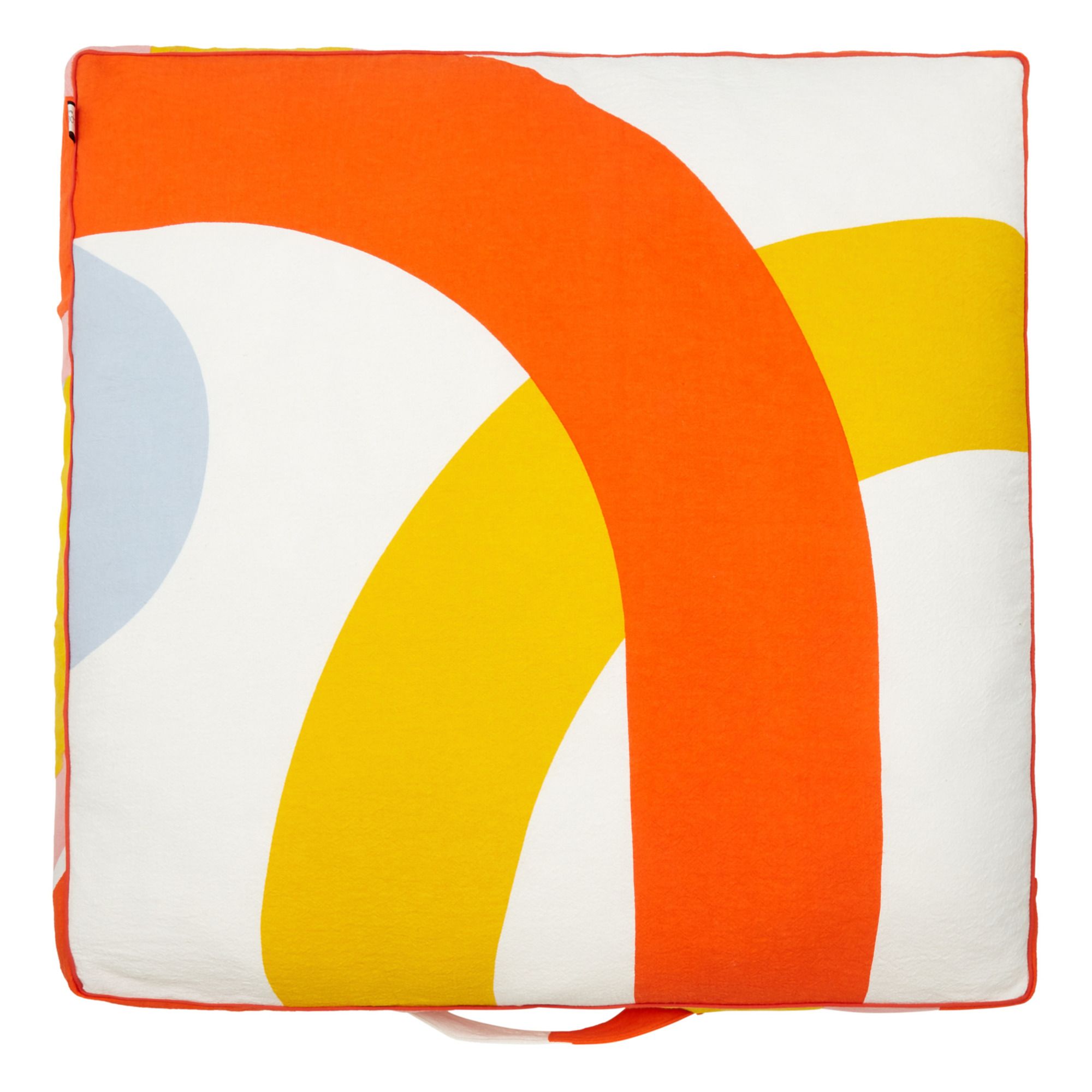 orange floor cushion