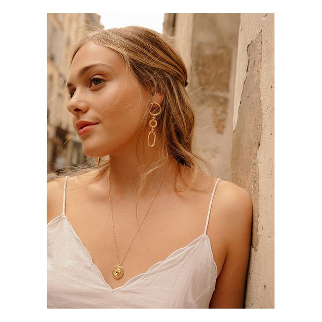 Charlotte Asymmetrical Earrings Gold