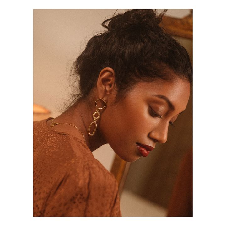 Charlotte Asymmetrical Earrings | Gold- Product image n°0