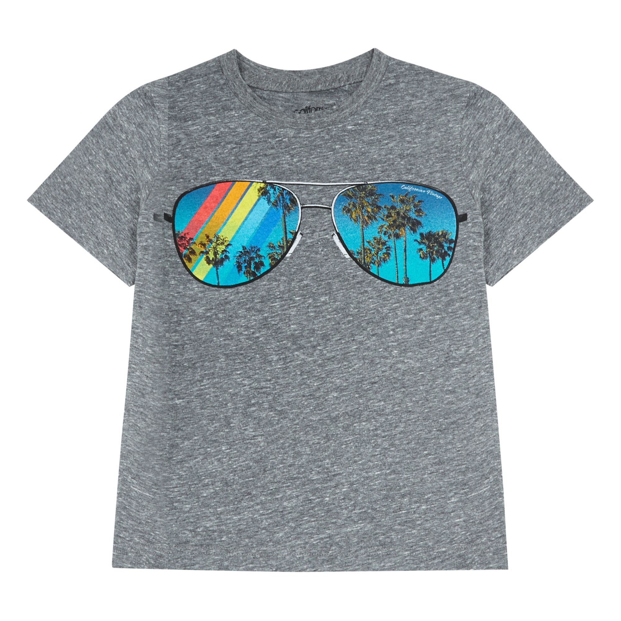 Californian Vintage - T-shirt Sunglasses - Garçon - Gris
