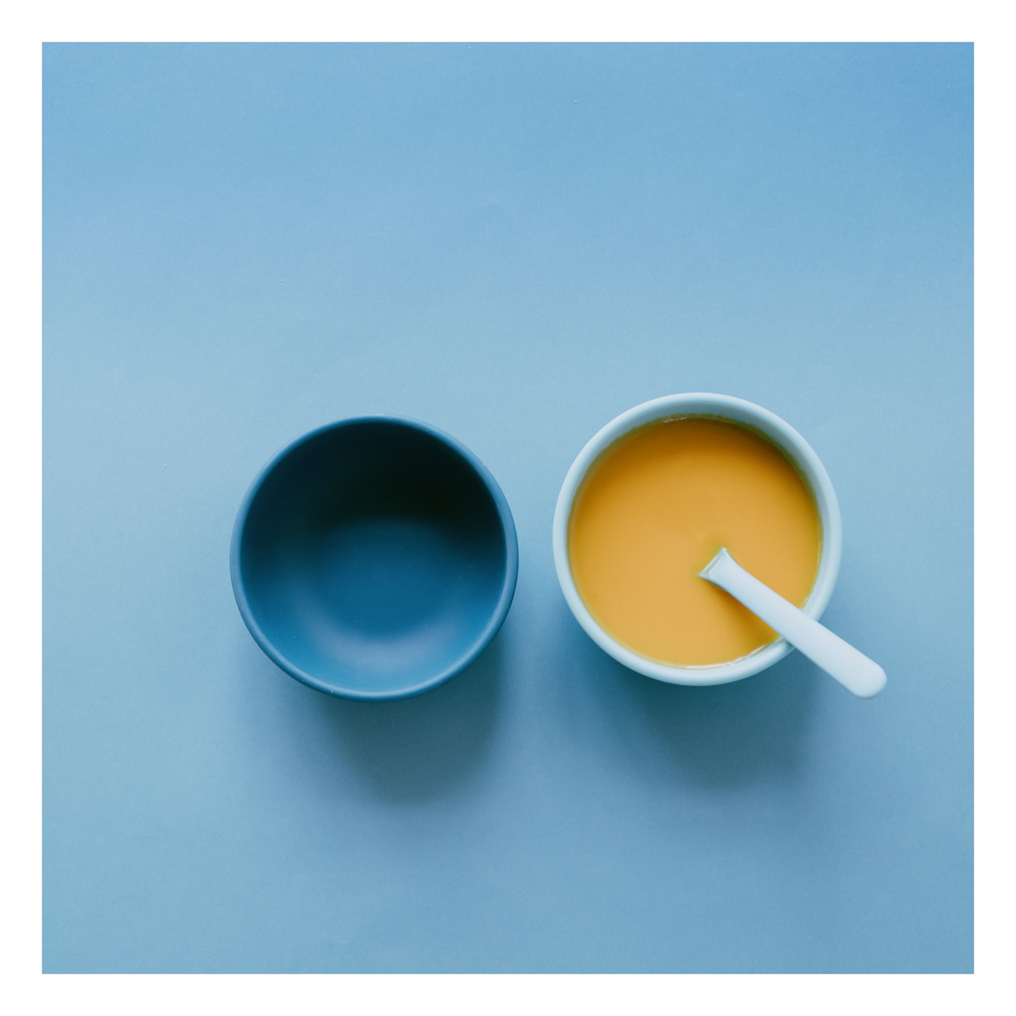 Silicone Suction Bowls  - Set of 2 Blue- Product image n°1